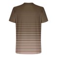 thumbnail image 4 of Elvqul Men's Regular Fit T-Shirt - Print, Stripe Pattern, Gradient & Polyester-Blend for Casual Daily, 4 of 5