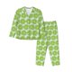 thumbnail image 1 of Fotbe Green Lemon Slices Conjunto de Pijama de Manga Larga para Mujer con Estampado, Ropa de Dormir de 2 Piezas, Conjunto de Casa Suave y Cómodo con Bolsillos-Large, 1 of 7