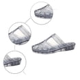thumbnail image 5 of HOWPAY Womens Sandals Glitter Clear Flats on Hollow out Slides Closed Toe Summer Beach Jelly Shoes Comfortable Casual Slippers Grey 39, 5 of 9