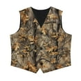 thumbnail image 4 of Garronmavis Cute Yellow Camo Boys Vest Size 9-10 Versatile Sleeveless Slim Fit Vests Outfit Lightweight Formal Waistcoat Vests with Pockets Stylish Boy's 3 Button Formal Suit Vest, 4 of 7