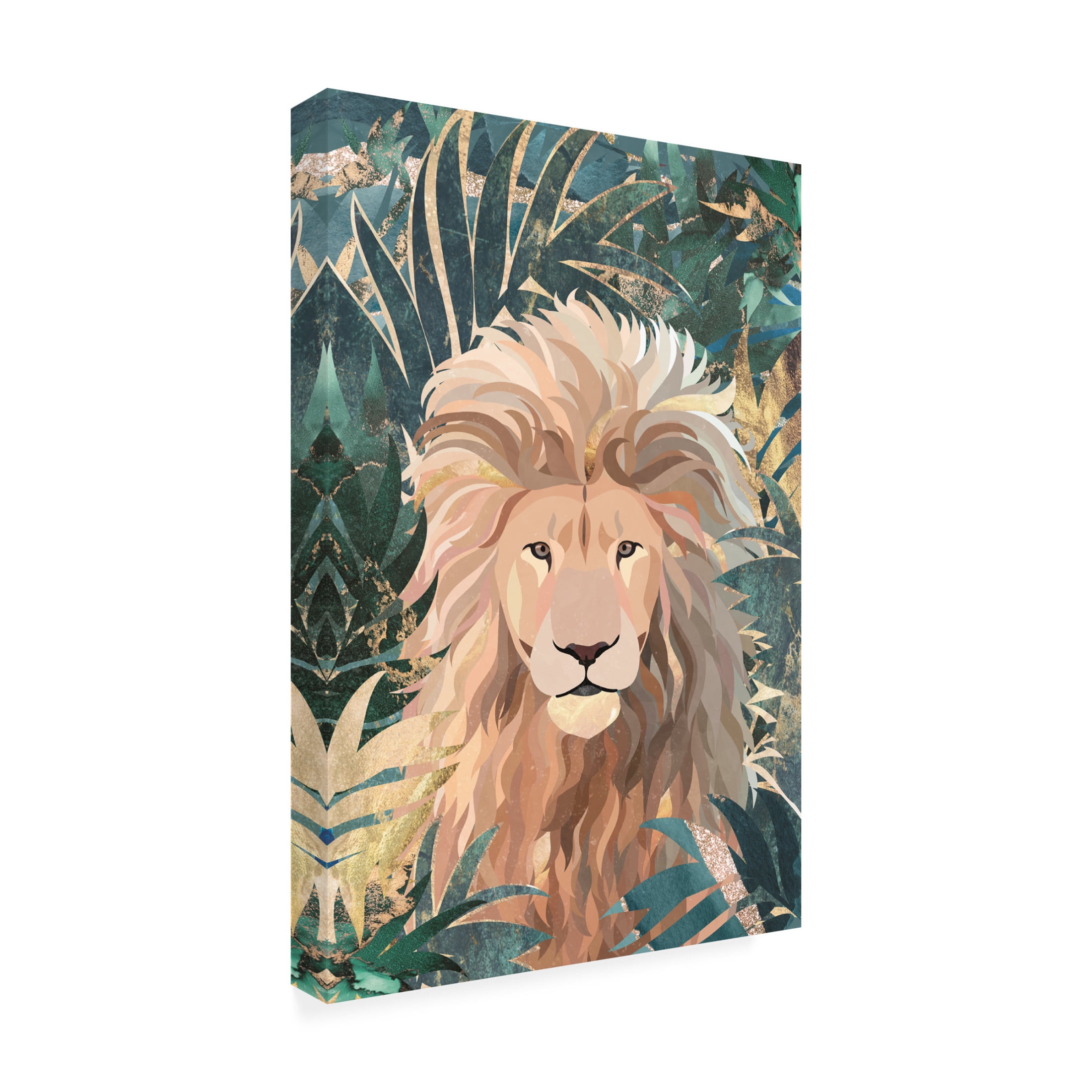 Trademark Fine Art Sarah Manovski  Lion Jungle 2 Canvas Wall Art
