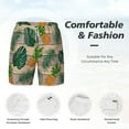 thumbnail image 5 of Sigee Pineapples Palm Leaves Print Mens Swim Trunks with Compression Liner Quick Dry Swim Stretch Beach Shorts with Pockets,S-3XL, 5 of 7