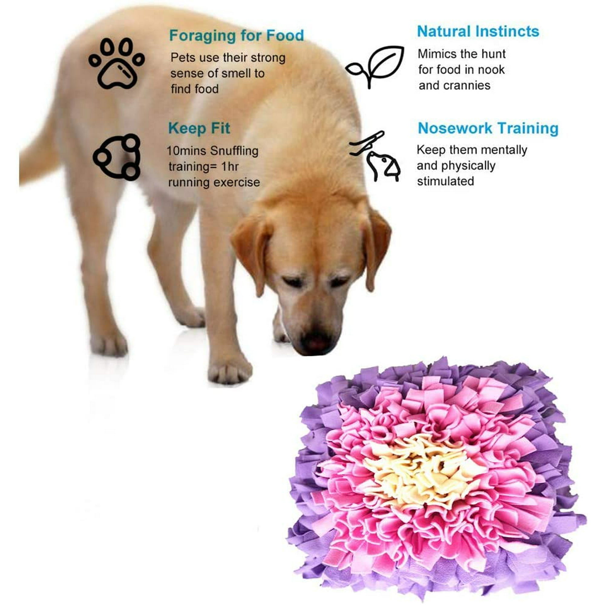 Sniffing Carpet Dog Smelling Exercise Sniffing Blanket Feeding Mat Training Mat for Pet Dogs Cats