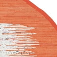 thumbnail image 4 of SAFAVIEH Montauk Tennyson Braided Border Cotton Area Rug, Ivory/Orange, 6' x 6' Round, 4 of 4