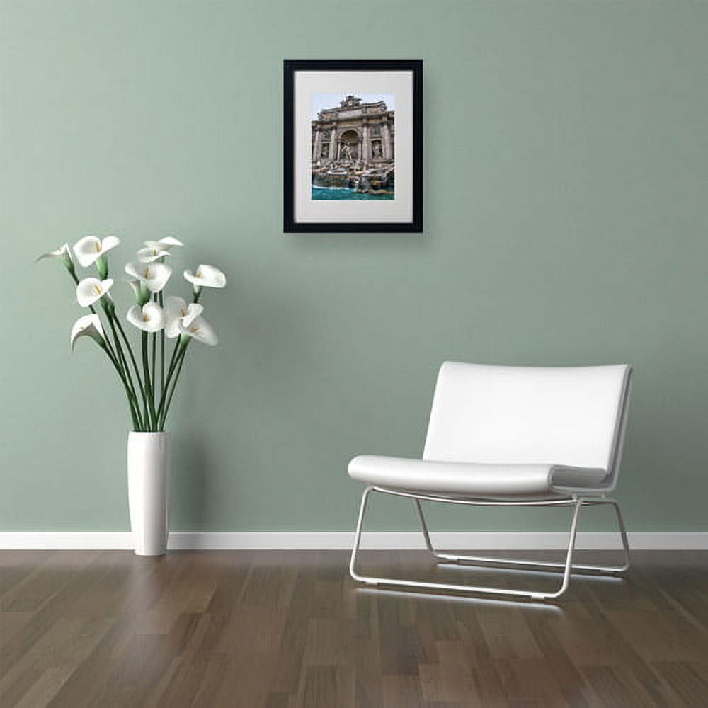 Trademark Fine Art "Trevi Fountain" Canvas Art by CATeyes, Black Frame