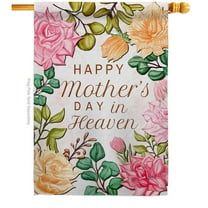 Breeze Decor H115235-BO Mother In Heaven Family Day 28 x 40 in. Double-Sided Decorative Vertical House Flags for Decoration Banner Garden Yard Gift