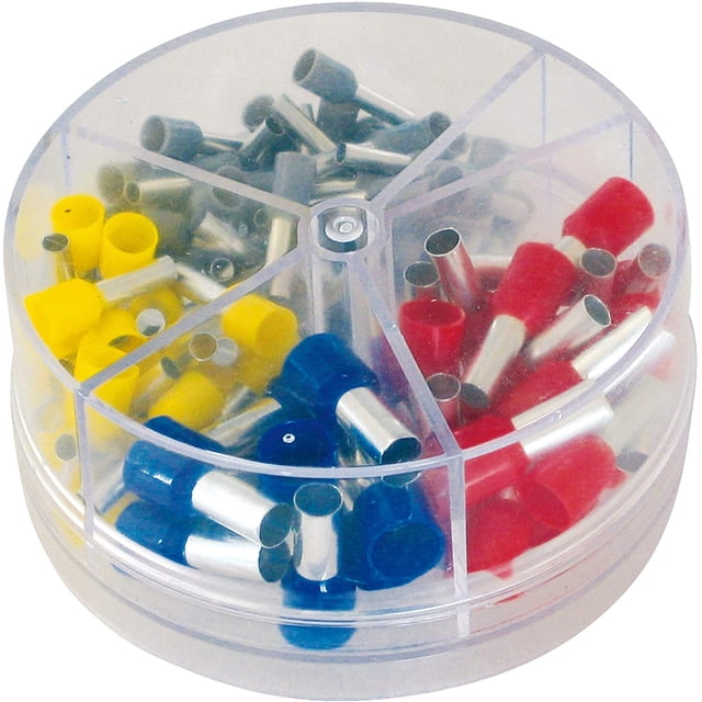 Conector de crimpado de férulas de 100 Uds para férulas de cable conector de línea terminal conjunto de férulas con estuche Ormromra YQ-0394