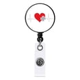 thumbnail image 1 of Nurse Badge Buckle Love Stethoscope Easy-To-Pull Buckle Retractable Badge Easy-To-Pull Certificate Buckle, 1 of 9