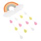 thumbnail image 2 of Dormitorio para niños Ornamento colgante Creativo lluvioso arco iris nube accesorio decoración, 2 of 6