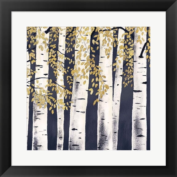 Great Art Now Fresh Forest Indigo III by James Wiens, Framed Wall Art, 19.5W x 19.5H
