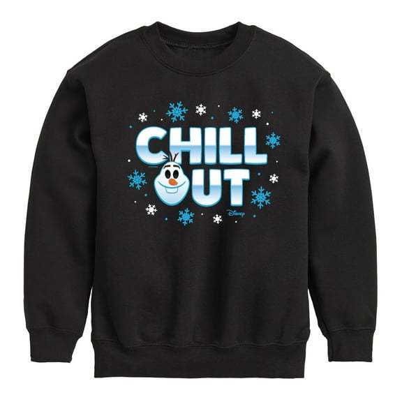 Disney Emoji - Olaf Chill Out - Toddler And Youth Crewneck Fleece Sweatshirt