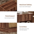 thumbnail image 4 of QinaQin Recessed Bedside Table, Natural Wood Bedside Table with Drawers, Rustic Style Side Table and Storage Cabinet, Suitable for Bedroom Or Living Room, 4 of 7