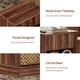 thumbnail image 4 of Yeshouse Mesita de noche acanalada, mesita de noche de madera natural con cajón, mesa auxiliar rústica y armario de almacenamiento para dormitorio o sala de estar, 4 of 7