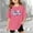 Hot Pink, variant on Fashionable Graphic Letter Print Girls Casual Tee Youth Stylish Comfortable Kids Shirt Soft Daily Wear Apparel Short Sleeve Shirt for Girls Tees Kids Tshirts Clothes Summer Tops T-Shirt