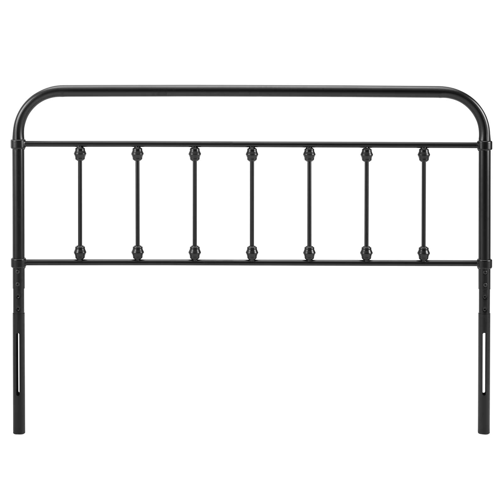 Modway Sage Queen Modern Powder Coated Iron Headboard in Black Finish
