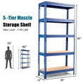 thumbnail image 2 of Costway 2PCS 5-Tier Metal Storage Shelves 60''Adjustable Shelves Blue, 2 of 12