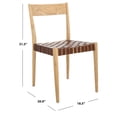 thumbnail image 6 of SAFAVIEH Eluned Leather Dining Chair, Cognac/Natural, Set of 2 (18.5 in. W x D x 31.5 in. H), 6 of 7