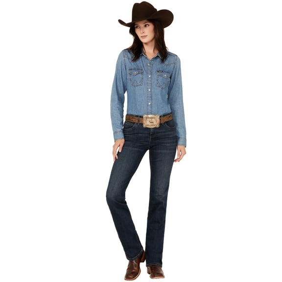 Wrangler Women's Q- Medium Wash Mid Rise Ultimate Riding Bootcut Jeans - 112338893 26W x 34L