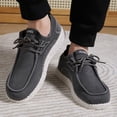 thumbnail image 4 of Men's Casual Slip-on Loafers Stretch Shoes，Comfortable & Light-Weight，Black、Gray、Light Blue, 4 of 6