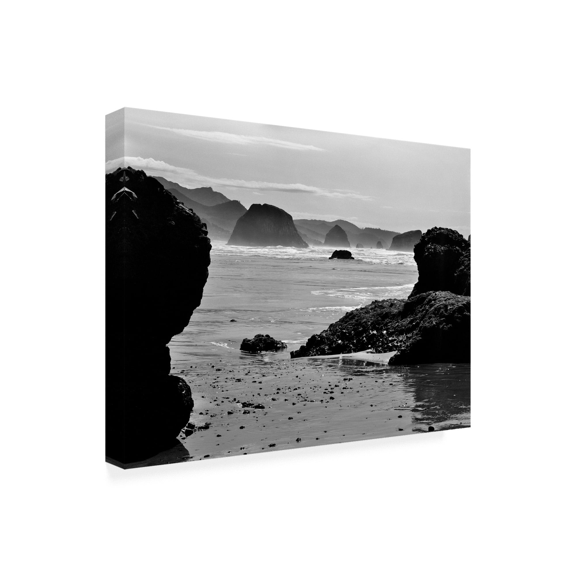Trademark Fine Art 'Canon Beach Rocks' Canvas Art by Monte Nagler