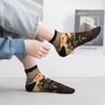thumbnail image 5 of Bingfone Vintage Peonies Rustic Charm Design Patterned Men's Women's Casual Cotton Socks, 5 of 5