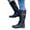 Black, variant on Puntoco Winter Warm Boots Clearanc Large Size Women Long Tube Zipper Low Heeled Shoes Pointed Knight Gray 7(39)