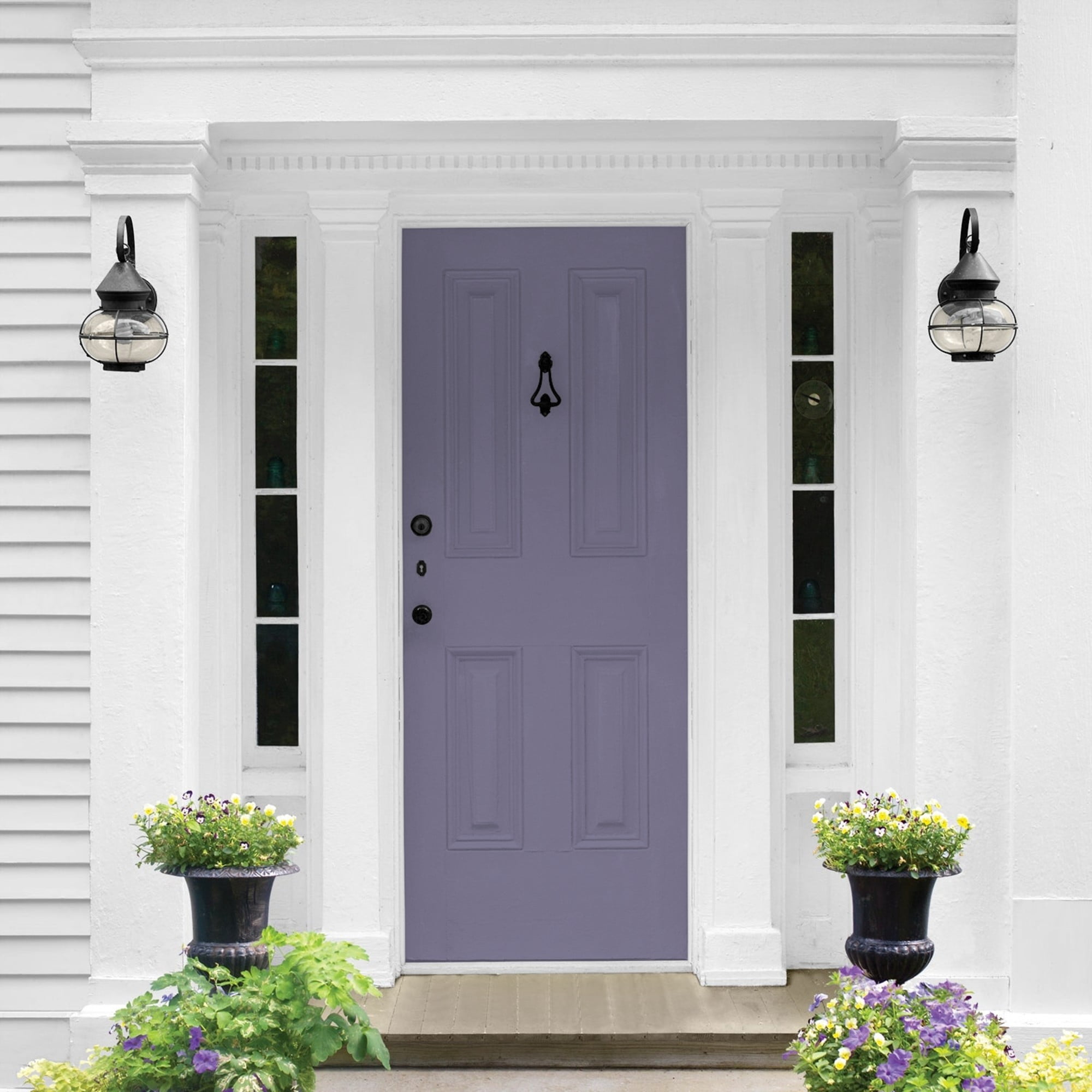 Glidden One Coat Plum Shade / Purple Semi-Gloss Exterior Paint with Primer, 1 Gallon