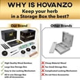 thumbnail image 2 of Caja de almacenamiento HOVANZO Premium de bambú con bandeja extraíble, 2 of 6
