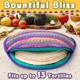 thumbnail image 6 of PixiPy Tortilla Warmer for Microwave, 12 Inch Multicolor & Double-Sided, Holds 15 Tortillas, Calentador de Tortillas para Microondas, 6 of 10