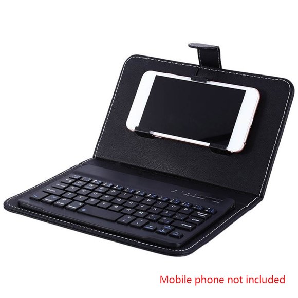 Funda de teclado Bluetooth portátil Teléfono móvil Teclado inalámbrico Funda protectora de cuero PU Vogacara DZ7528-05B