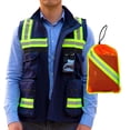 thumbnail image 1 of Chaleco de Seguridad Premium | Chaleco de Seguridad Industrial, Reflejante y Multifuncional con Cinta de Alta Visibilidad y Bolsa Transportadora (Grande), 1 of 7