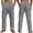Dark Gray, variant on Mens Straight Leg Cargo Pants Loose Fit Breathable Drawstring Pants with Multi Pockets Summer Casual Pants for Evening Out
