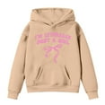 thumbnail image 5 of Byoo Toddler Girls Hoodie Letter Bow Print Hooded Sweatshirt Casual Soft Pullover Top, 5 of 5