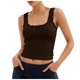 thumbnail image 1 of Camiseta sin mangas de punto acanalado con cuello redondo para mujer - Camiseta básica ajustada para llevar debajo de otras prendas, tallas S-XL, 1 of 7