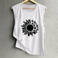 thumbnail image 3 of Ichuanyi Womens Tops, Summer Women's Fashion Casual Loose Sunflower Series Printed Sleeveless Tank Top, 3 of 4