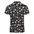 thumbnail image 5 of Heart Paws on Black Men Zipper T-shirt Summer Casual Short Sleeve T-shirt Top, 5 of 7