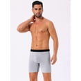 thumbnail image 2 of DARING DIVA Men's Lightweight Solid Color Soft Stretch Open-fly Boxer Briefs 36 Light Gray, 2 of 6