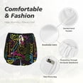 thumbnail image 6 of Lsque Color Summer Printed Women's Running Shorts with Liner Pockets,Elastic Quick Dry Workout Athletic Gym Yoga Shorts,Womens High Waist Shorts-Large, 6 of 9