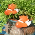 thumbnail image 4 of Sungmor 2PC Pack Decorative Garden Stakes, Colorful Metal Fox Animal Stick Ornaments/Indoor Outdoor Patio Balcony Landscaping Plant Decoration, 4 of 7