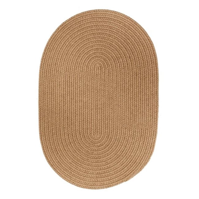 Rhody Rug S114R072X072 Tapis Rond en Laine Uni 6 Pieds Taupe