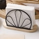 thumbnail image 1 of Portanapkins en forma de abanico negro, portanapkins modernos de metal para mesas de cocina, encimeras, uso en interiores y exteriores, 1 of 6