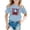 Light Blue, variant on ibiyuan Girls Shirts Size 10 Holiday Short Sleeve Girls T Shirts Size 14-16 Heart Bow Girls Tops Size 6 Crewneck Basic Tee Quality Vacation Summer Tee Top,6-7 Years