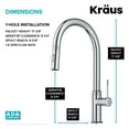 thumbnail image 6 of KRAUS Oletto Modern Industrial Pull-Down Single Handle Kitchen Faucet in Chrome, 6 of 15