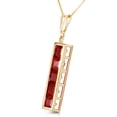 thumbnail image 2 of Galaxy Gold 14K Solid Gold 2.5 Carat Natural Ruby Pendant Necklace for Women - Yellow Gold Fine Jewelry, 2 of 3