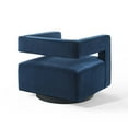 thumbnail image 4 of Modway Booth Performance Velvet  Performance Velvet Swivel Armchair in Midnight Blue, 4 of 9