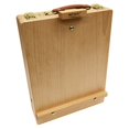 thumbnail image 3 of Caballete de mesa ajustable de madera, caballete de maleta, caballete de pintura portátil, caballete con espacio de almacenamiento para pinceles, pinturas y utensilios de dibujo, 3 of 4