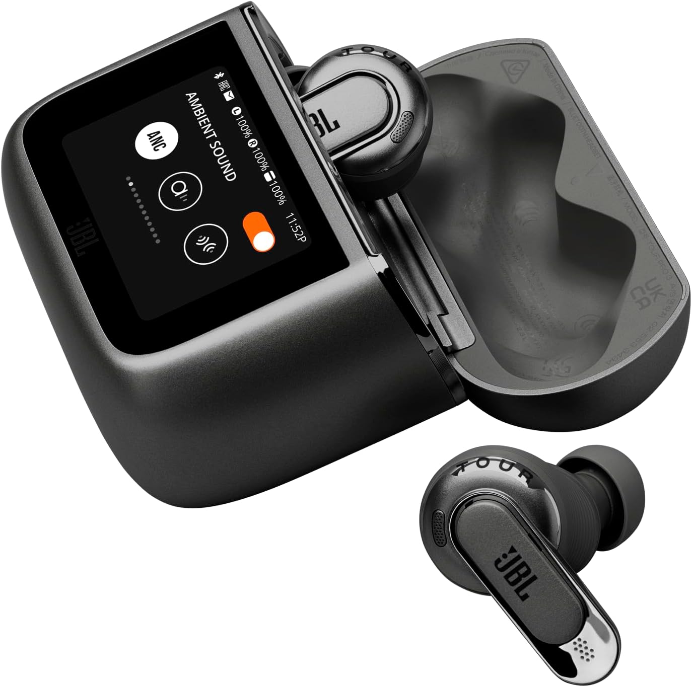 Open Box JBL Tour Pro 3 - True Wireless Noise Cancelling earbuds with Smart Charging Case™ - Black