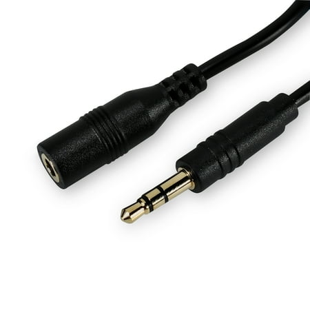 Onn Auxiliary Cable 6' Extension, Black