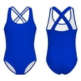 thumbnail image 3 of SNKSDGM Girls Swimsuit with Shorts Size 10 Kids Girls Swimsuits One Shoulder Ruffle Swimwear Solid Bathing Suit 11-12 Years, 3 of 6