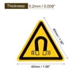 thumbnail image 2 of Uxcell Triangle Beware of The Magnetic Field Warning Sign Self Adhesive 40mm 20Pcs, 2 of 4